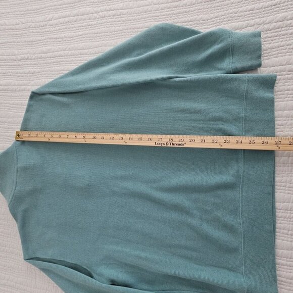 Lands' End 1/4 Zip Henley Men's L 42-44 Pistachio Green Long Sleeve EUC Classic - Picture 16 of 16